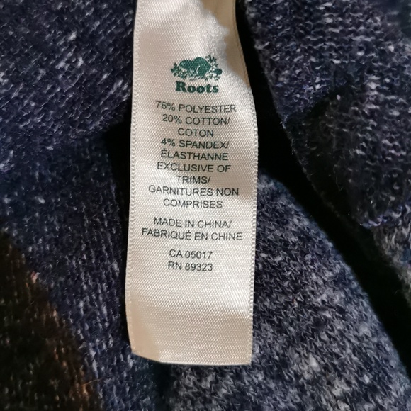 Roots asymmetrical. blue/grey open cardigan with pockets and thumb holes - Picture 4 of 5